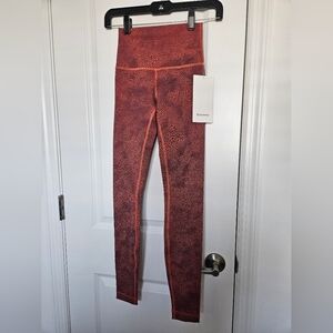 NWT Lululemon Wunder Train HR Tight 28" Size 2 Crackle Glaze Vintage Orange